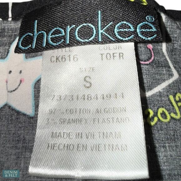 Cherokee Dental Print Scrub Top Tooth Fairy Your Smile Is Magical Small - Picture 9 of 10